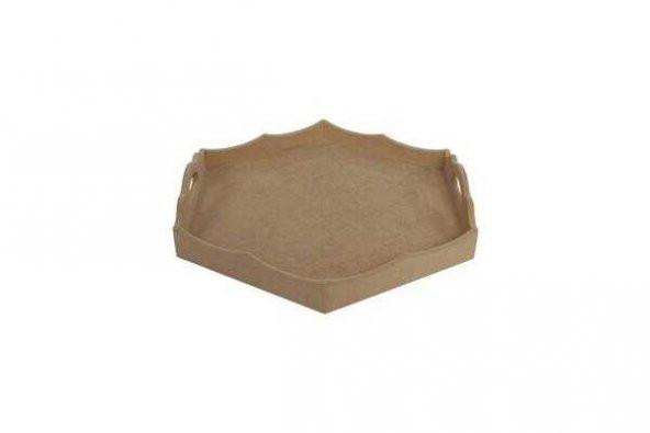 Ahşap MDF Tepsi 30x30x6.5 cm - Resim 2