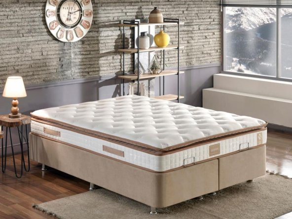 Niron Queen 200x200 Çift Kişilik Tam Ergonomik Pedli Lüks Yatak Orta Sert Özel Yatak ürün görseli 1