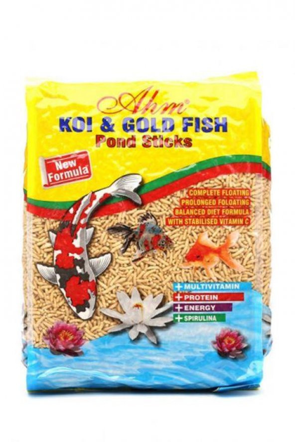 Ahm Koi Goldfish Naturel Pond Sticks Balık Yemi 1 Kg ürün görseli 1