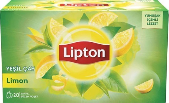 Lipton Limonlu Yeşil Çay Süzen Poşet 20 x 1.5 G ürün görseli 1