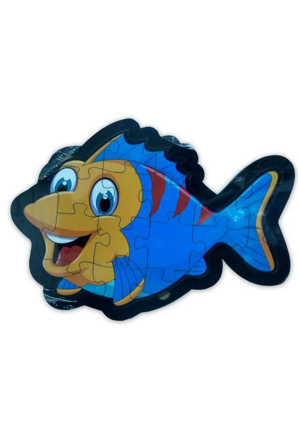 Balık Şekilli Ahşap Puzzle Yapboz - Ücretsiz Kargo ürün görseli 1