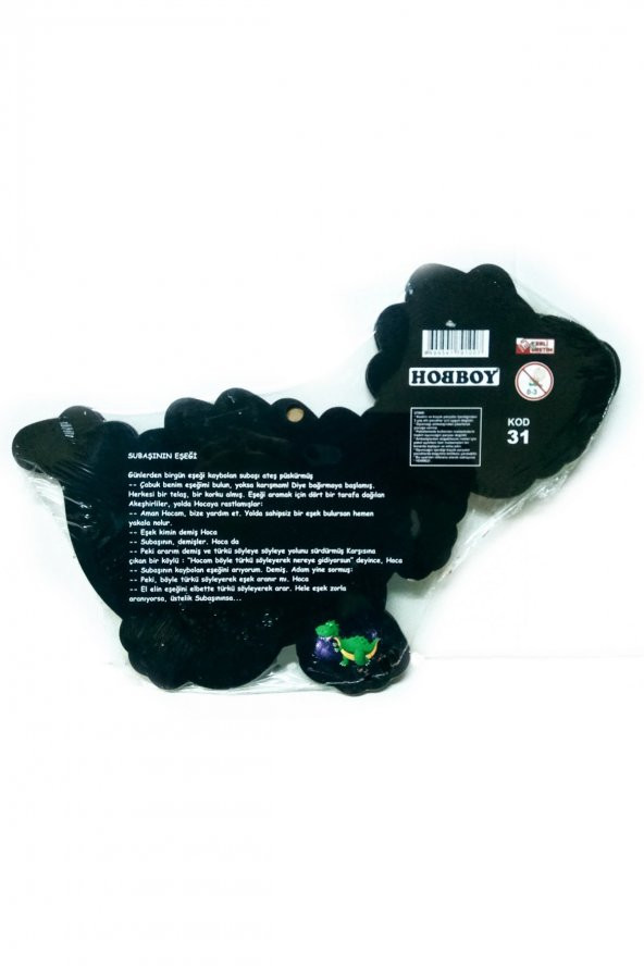 Yeşil Dinazor Şekilli Ahşap Puzzle Yapboz - Resim 2