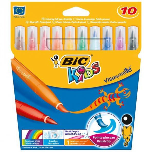 Bic Keçeli Boya Kalemi Visa 10 Renk 828964 ürün görseli 1