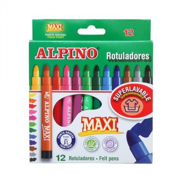 Alpino Keçeli Boya Kalemi Maxi 12 Lİ AR000006 ürün görseli 1