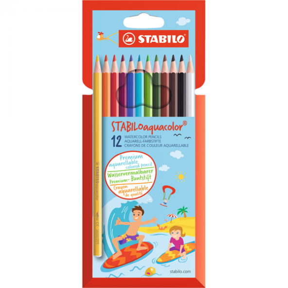 Stabilo Kuru Boya Aquacolor 12 Renk 1612-6 ürün görseli 1