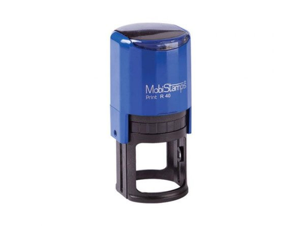 Mobi Stamps Yuvarlak Kaşe Printer Otomatik 40 MM Kırmızı-Mavi-Siyah R40 ürün görseli 1