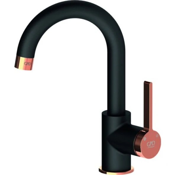 Gpd Gildo MTL165-S-R Tek Gövde Lavabo Bataryası Siyah ürün görseli 1