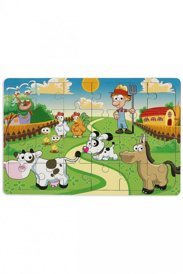 Çiftliğim 24 Parça Ahşap Puzzle ürün görseli 1