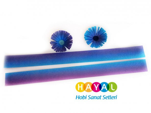 Hayal Mavi-Lacivert / Mavi-Mor Renk Geçişli Quilling Kağıdı ürün görseli 1