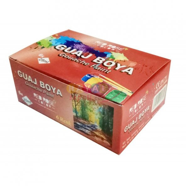 Guaj Boyası 6 Renk Redrose - Resim 2