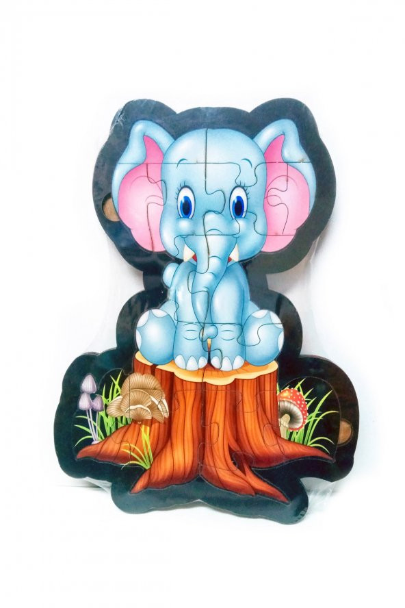 Fil Şekilli Ahşap Puzzle Yapboz Yeni Ürün ürün görseli 1