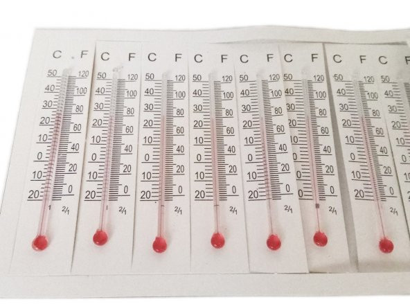 Termometre Isı Ölçer 10adetli 7,5 X 1,5cm - Resim 2