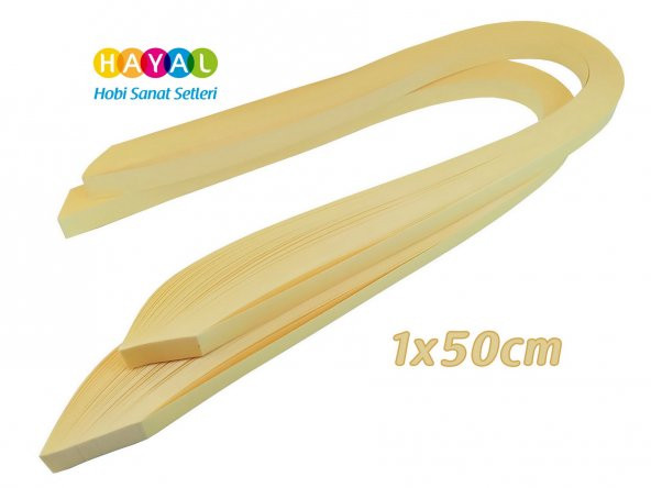 Hayal Quilling Kağıdı - Açık Sarı Renk 1x50cm 50li ürün görseli 1