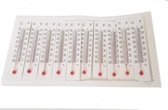 Termometre Isı Ölçer 10adetli 7,5 X 1,5cm ürün görseli 1