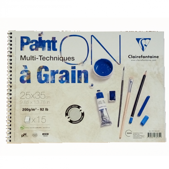 Claırefontaıne Resim Defteri Paınt-On A Graın Çizim Blok 15 YP 25x35 CM 200 GR PD966235 ürün görseli 1