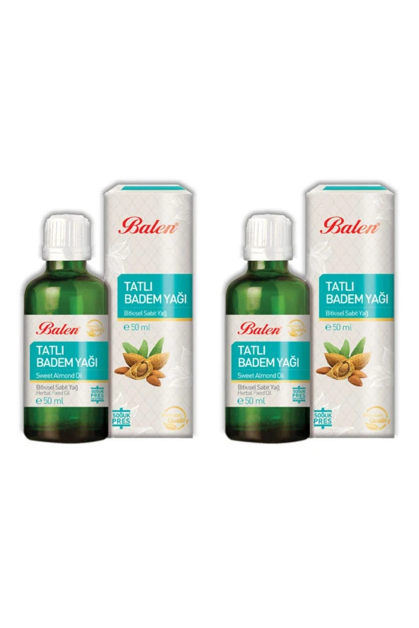 Balen Tatlı Badem Yağı Soğuk Pres 50 ml 2 Adet ürün görseli 1