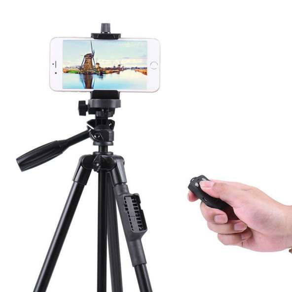 Yunteng VCT 5208 Bluetooth Kumandalı Telefon 3 Ayak Tripod 125 Cm ürün görseli 1