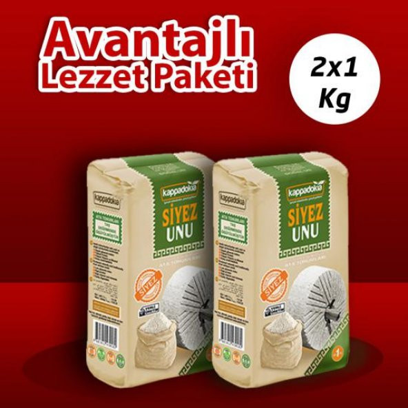 KAPPADOKİA SİYEZ UNU 2 KG (1 KG X 2 ADET) ürün görseli 1