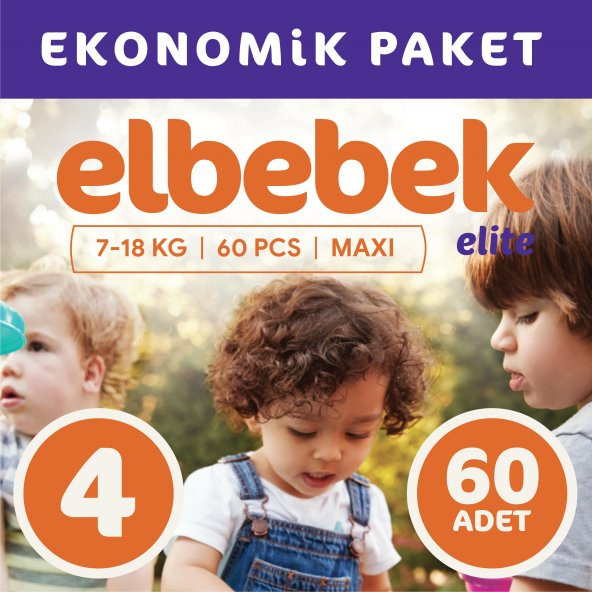 ELBEBEK ELİTE BEBEK BEZİ 4 NUMARA MAXI 60 ADET ürün görseli 1