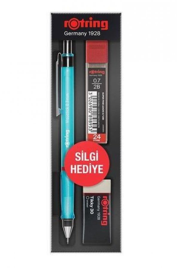 Rotring Okul Seti Visuclick Versatil + Min Silgi 0.7 MM Mavi RO-VK07-MAVI ürün görseli 1