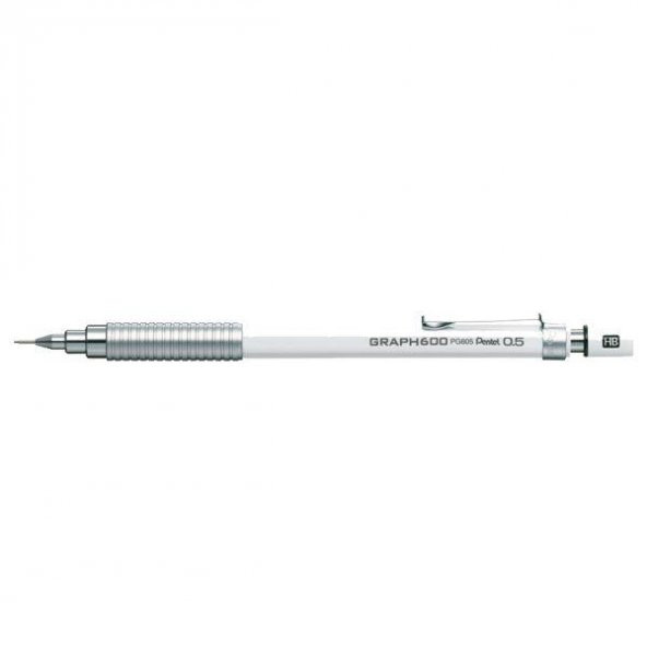 Pentel Çizim Kalemi Graph 600 0.5 MM Beyaz PG605-W ürün görseli 1
