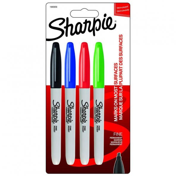 Sharpie Markör Permanent Fine 4 LÜ Standart Renk 1985858 ürün görseli 1