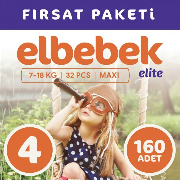 ELBEBEK ELİTE BEBEK BEZİ 4 NUMARA MAXI 160 ADET ürün görseli 1