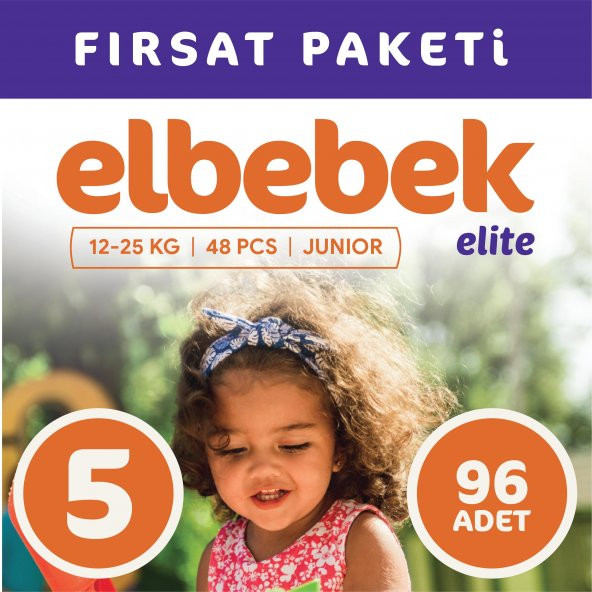 ELBEBEK ELİTE BEBEK BEZİ 5 NUMARA JUNIOR 96 ADET - Resim 5