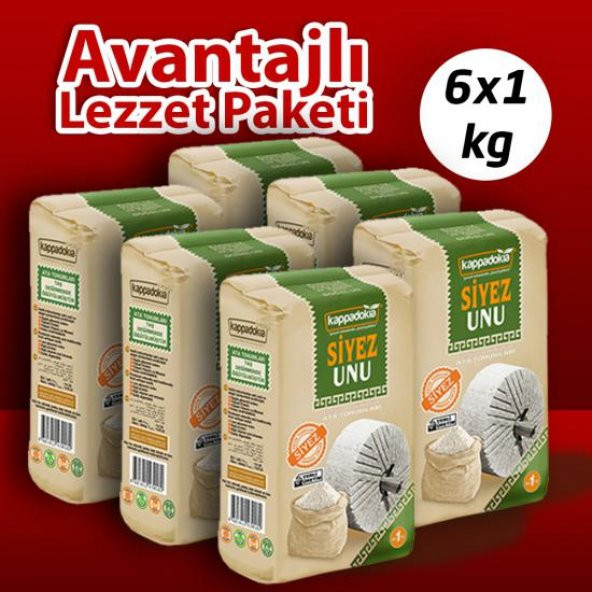 Kappadokia Siyez Unu 6 x 1 KG ürün görseli 1