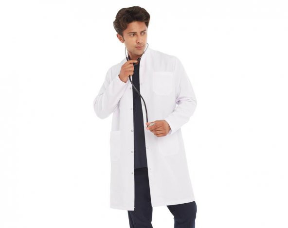 Hakim Yaka Doktor Önlüğü Öğretmen Hemşire Erkek Önlük Dizüstü Önlük ürün görseli 1