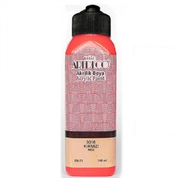 Artdeco Akrilik Boya 140 ML Kırmızı Y-070R-3016 ürün görseli 1