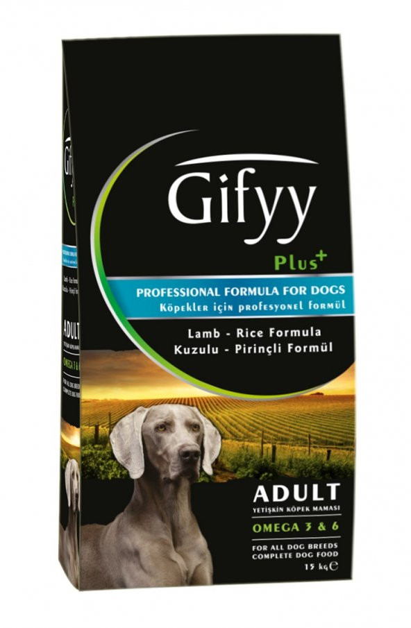 15 KG YETİŞKİN KÖPEK MAMASI GİFYY 22/10 ( KUZU ETLİ & PİRİNÇLİ ) KURU MAMA ürün görseli 1