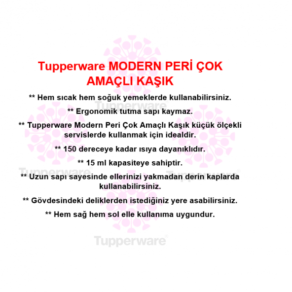 Tupperware MODERN PERİ ÇOK AMAÇLI KAŞIK - Resim 5