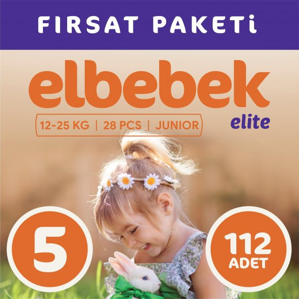 ELBEBEK ELİTE BEBEK BEZİ 5 NUMARA JUNIOR 112 ADET ürün görseli 1