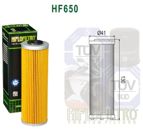 KTM 1290-1090-1050-990-790  HİFLO YAĞ FİLTRESİ HF 650 ürün görseli 1