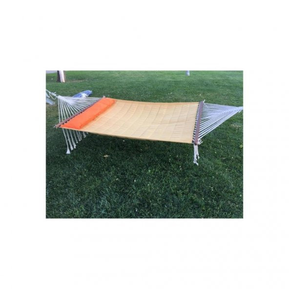 Bilen Hamak Kumaş Hamak Yastıklı 150 cm. Hardal Rengi - Resim 2