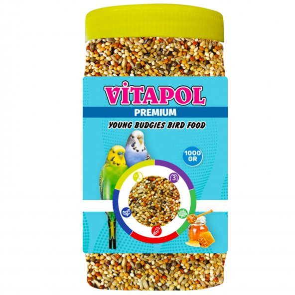 VİTAPOL PREMIUM BALLI YAVRU MUHABBET KUŞ YEMİ 1000 GR ürün görseli 1