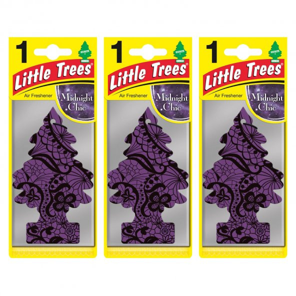 Little Trees 3lü Midnight Chic Asma Oto Kokusu Gece Yarısı Fresh ürün görseli 1