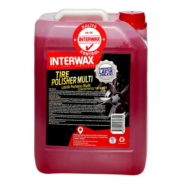 İNTERWAX LASTİK PARLATICI 500 ML & LASTİK SÜNGERİ ürün görseli 1