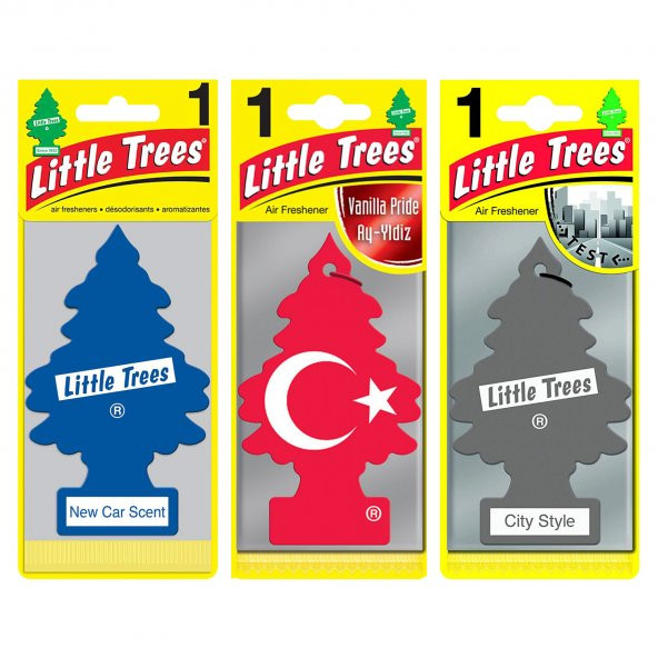 Little Trees 3lü Set TÜRK Bayrağı/New Car/City Style Asma Koku ürün görseli 1