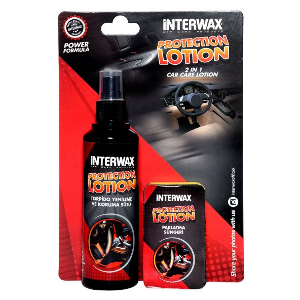 INTERWAX İKİLİ SET (Torpido Yenileme ve Koruma Sütü+Süngeri)200ml ürün görseli 1