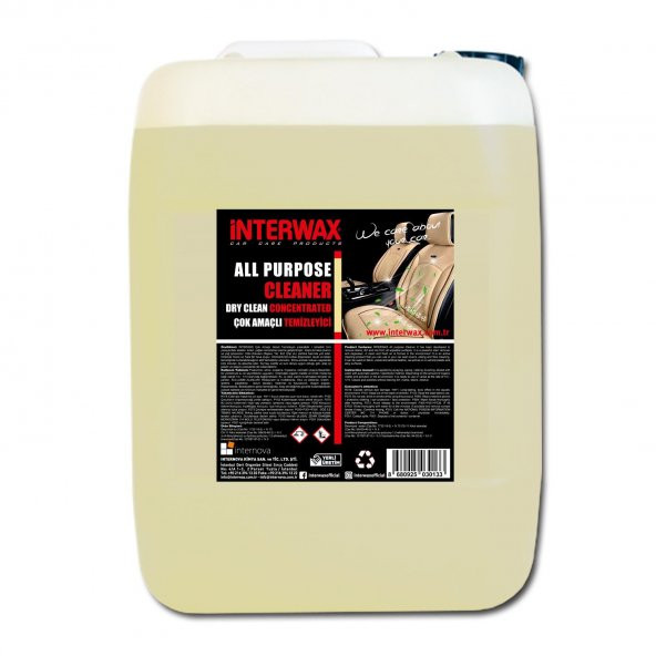 INTERWAX KONSANTRE GENEL DETAY VE DÖŞEME TEMİZLEYİCİ 20 KG ürün görseli 1