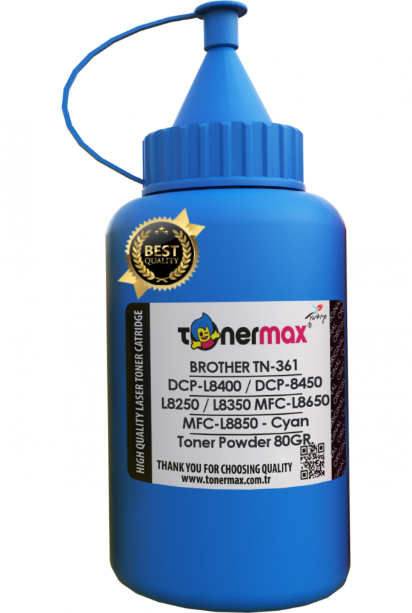 Brother TN-361 / TN-369 Toner Tozu Mavi/DCP-L8400 / DCP-8450 / HL-L8250 / HL-L8350 MFC-L8650 / MFC-L8850 ürün görseli 1