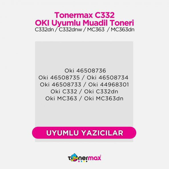 Oki MC363dnw Muadil Toner Set CMYK - Resim 3