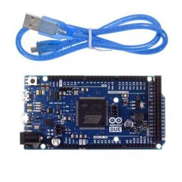 Arduino Due R3 Atmel ARM 32bit ATSAM3X8E Test Kartı + USB Kablo ürün görseli 1