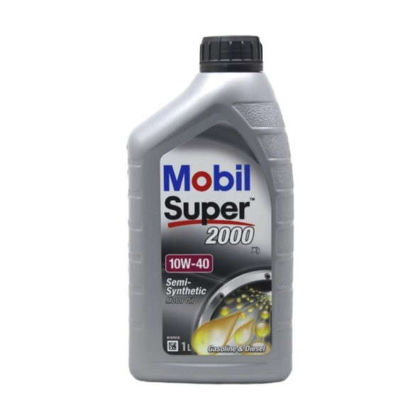 Mobil Super 2000 10W-40 1 Lt Yarı Sentetik Motor Yağı ürün görseli 1