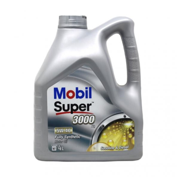 Mobil Super 3000 5W-40 4 Lt Tam Sentetik Motor Yağı ürün görseli 1