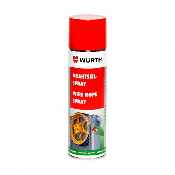 Würth Tel Halat Yağlama ve Koruma Spreyi 500 ML Wire Rope Spray ürün görseli 1