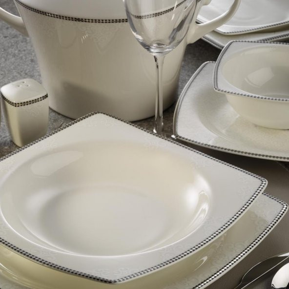 Kütahya Porselen Bone Mare 62 Parça Yemek Takımı Dekor 1074420 ürün görseli 1