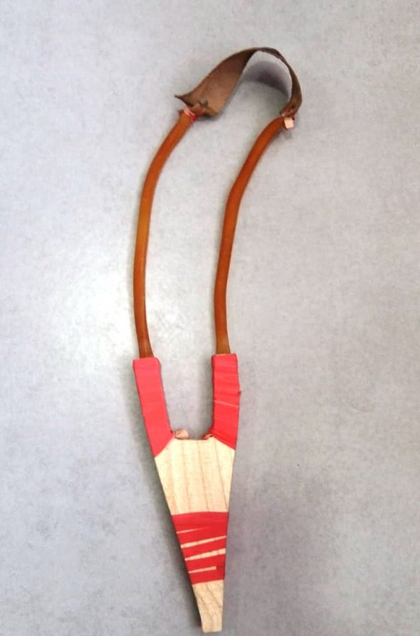 Ağaç Saplı Kuş Lastiği-sapan 17cm ürün görseli 1